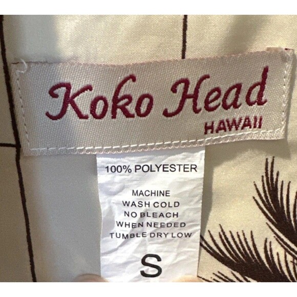 Vintage Hawaii Koko Head Hawaiian Shirt Map Mens Size Small - Picture 7 of 7